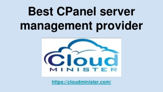 Best CPanel server management provider