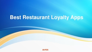 Best Restaurant Loyalty Apps