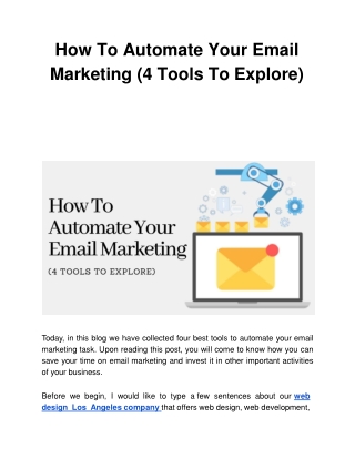 How To Automate Your Email Marketing (4 Tools To Explore)