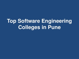 Top Software Engineering Colleges in Pune