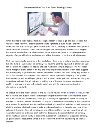 Forex Charts - Find Out More About Them