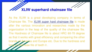 XLIW superhard chainsaw file