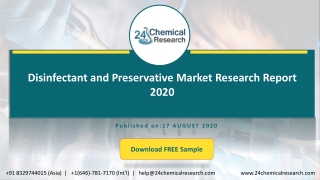 Disinfectant and Preservative Market Research Report 2020