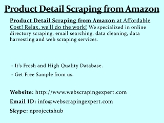 Product Detail Scraping from Amazon