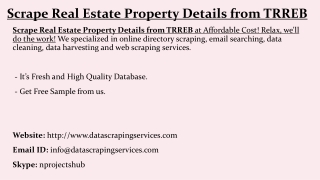 Scrape Real Estate Property Details from TRREB