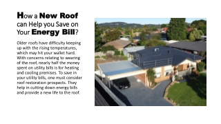 How a New Roof Can Help You Save on Your Energy Bill?