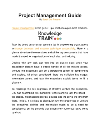 Project Management Guide