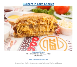 Burgers in Lake Charles