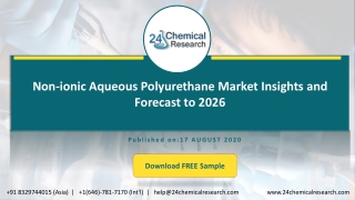 Non-ionic Aqueous Polyurethane Market Insights and Forecast to 2026