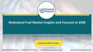 Biobutanol Fuel Market Insights and Forecast to 2026