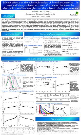 Jin-Young Choi, T. J. Kang Department of Chemistry, Daegu University Gyoung san, 712-714 Korea