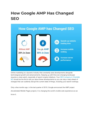 How Google AMP Has Changed SEO