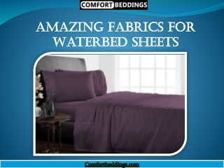 Waterbed sheets