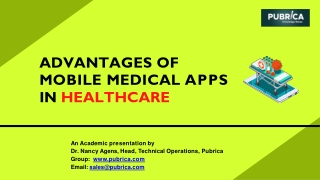 Advantages of Mobile Medical Apps in Healthcare - Pubrica