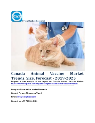 Canada Animal Vaccine Market Trends, Size, Forecast - 2019-2025