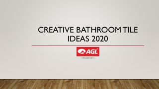 Creative Bathroom Tile Ideas 2020 - AGL Tiles