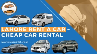 Lahore Rent a Car – Cheap Car Rental: