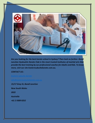 Best Karate School In Sydney | Easternsuburbskarate.com.au