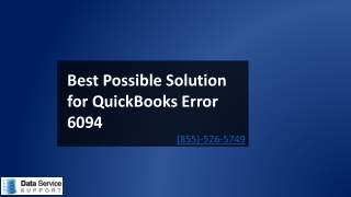 Best Solution to Fix QuickBooks Error 6094 swiftly