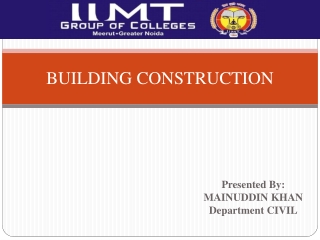 Building Construction - IIMT Group of Colleges