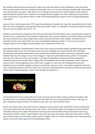 Apakah Lo Sadar Hendak Ketentuan Game Togel Singapore 2019 Hari Ini Keluar?