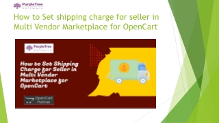 How to Set Shipping Charge for Seller in Multi Vendor Marketplace for OpenCart
