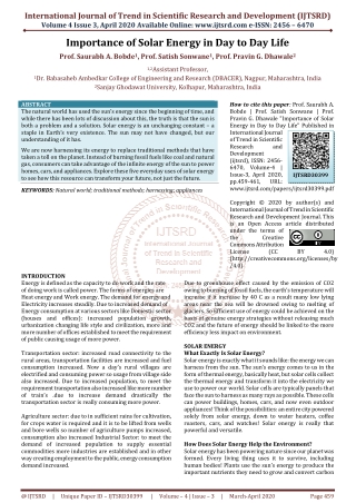 Importance of Solar Energy in Day to Day Life