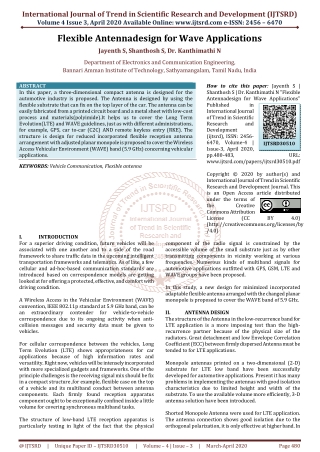 Flexible Antennadesign for Wave Applications