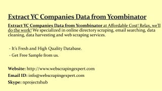 Extract YC Companies Data from Ycombinator