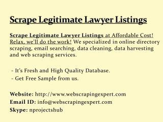 Scrape Legitimate Lawyer Listings