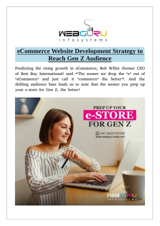 eCommerce Website Development Strategy to Reach Gen Z Audience