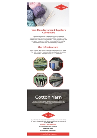 Polyester yarn manufacturer in coimbatore | Hank yarn manufacturer in coimbatore