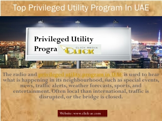 Top Privilege Programs In UAE