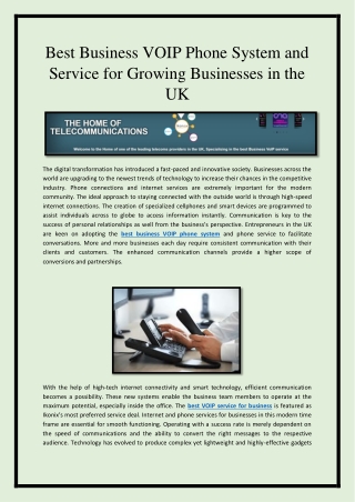 UK’s Best VOIP Service Provider