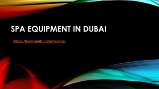 Spa Equipments in Dubai