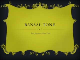 Bansal Tone- Japanese Tone Hand Tool Set