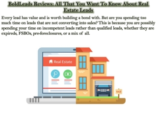 BoldLeads Reviews: All That You Want To Know About Real Estate Leads