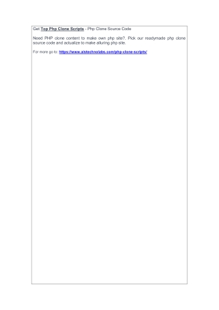 Get Top Php Clone Scripts - Php Clone Source Code