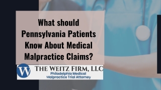 What Should Pennsylvania Patients Know About Medical Malpractice Claims?