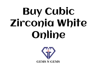 Buy Cubic Zirconia White Online