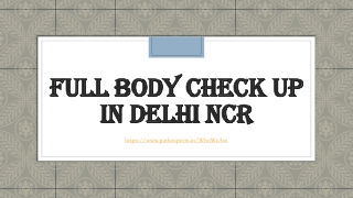 Full body check up in Delhi NCR