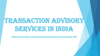 Transaction Advisory Services in India