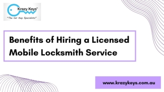 Hire Mobile Locksmith Perth and Get More Benefits | Krazy Keys