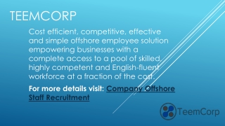 Company Offshore Staff Recruitment