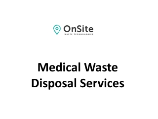 Medical Waste Disposal Services