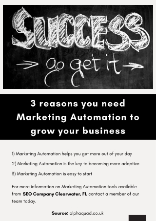 3 reasons you need Marketing Automation to grow your business