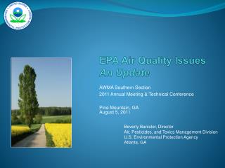 EPA Air Quality Issues A n Update