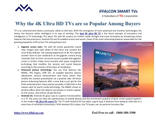Why the 4K Ultra HD TVs are so Popular Among Buyers?