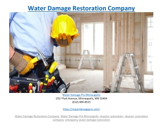 Water Damage Restoration Company