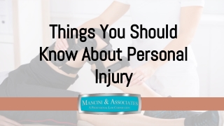 Things You Should Know About Personal Injury